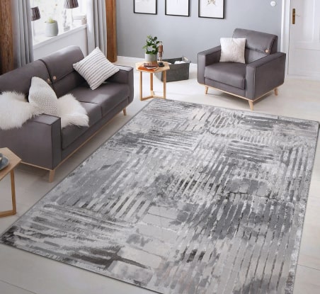 imagen sala con tapete gris, TAPETS HOGAR