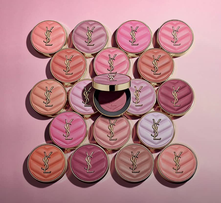 Imagen de varios rubores de distintos colores. YVES-SAINT-LAURENT