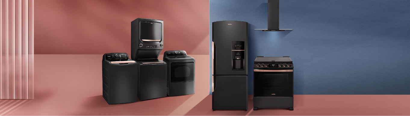 imagen de cocina integral negra, MABE