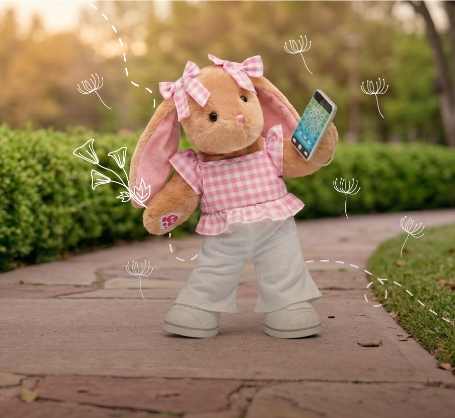 imagen de conejo de peluche la marca BUILD BEAR