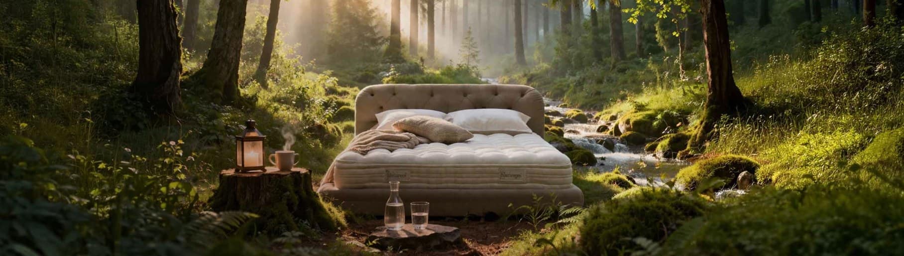 imagen de cama en un bosque de la marca EL PALACIO DEL DESCANSO